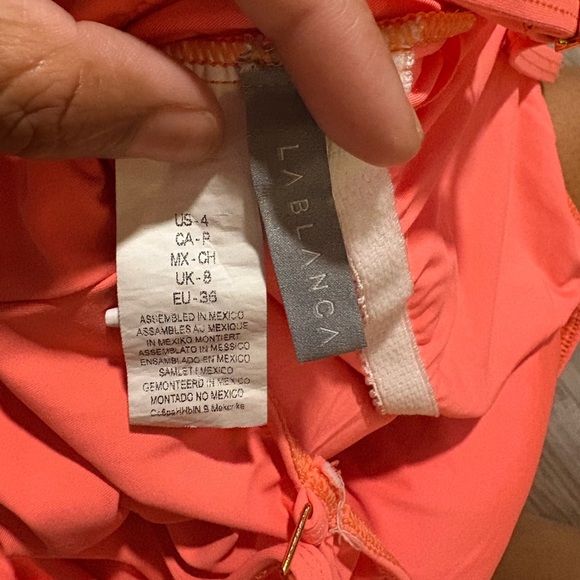 NWTO La Blanca Vibrant Red One-Piece Swimsuit - Picture 4 of 5